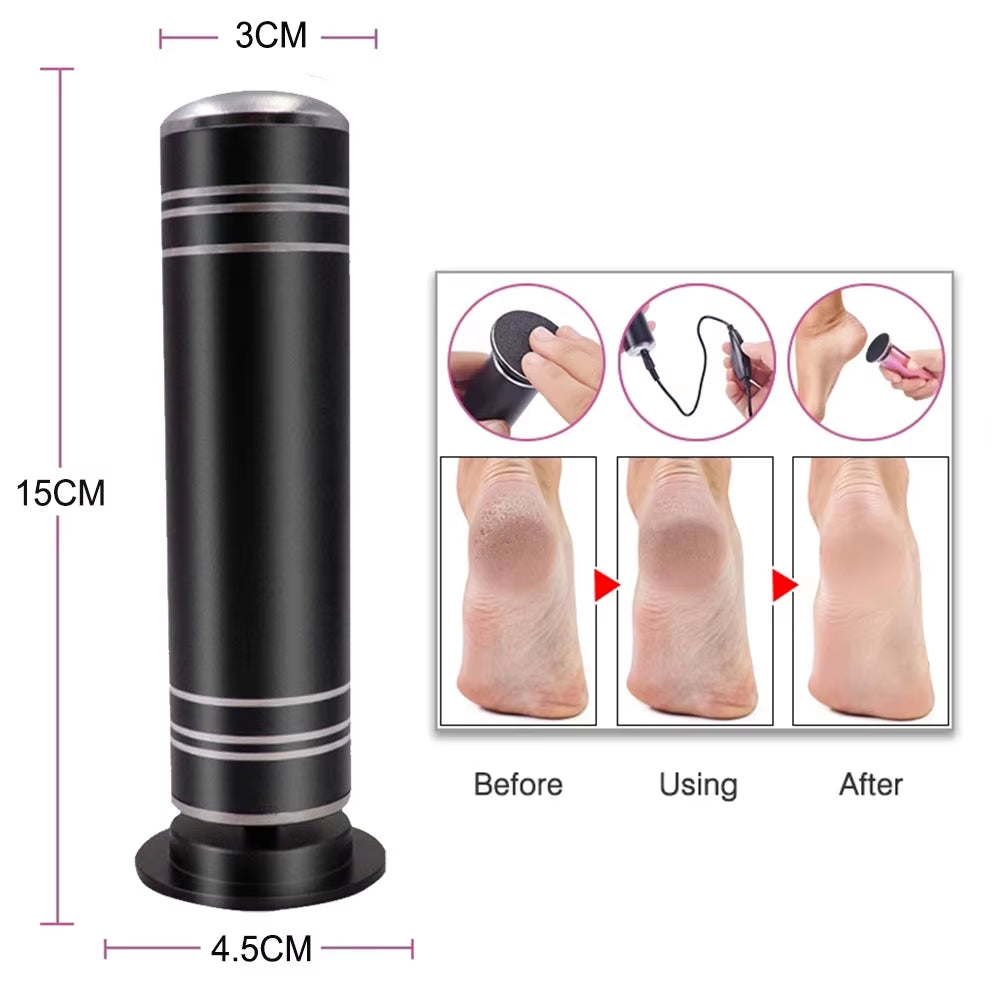 Electric Foot Callus Remover 1000 RPM Adjusted Speed Foot File Dead Skin Callus Remover Pedicure Machine Replaceable Sandpaper